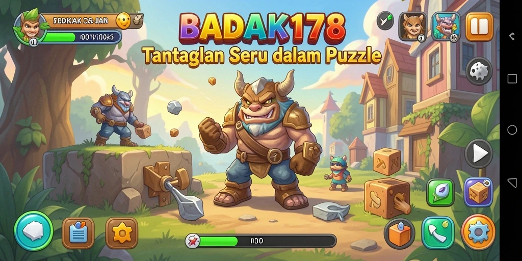 Tampilan gameplay seru dari BADAK178 dengan tantangan puzzle.