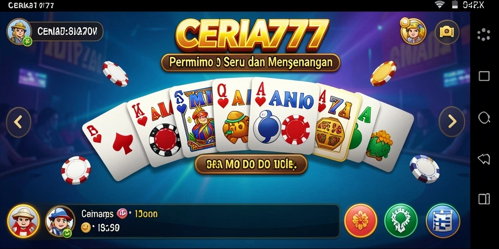 Tampilan seru dari gameplay Domino di CERIA777.