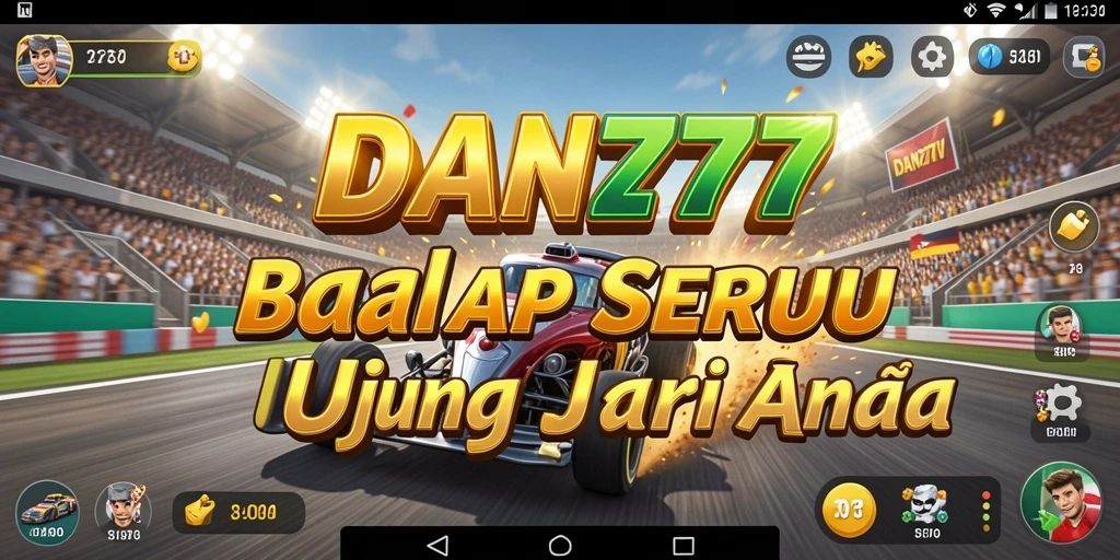 Screenshot gameplay DAN777 yang menunjukkan aksi balap mendebarkan.