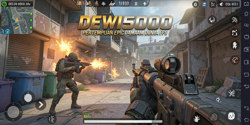 Tampilan gameplay menarik dari DEWI5000 dengan aksi seru di dunia FPS.