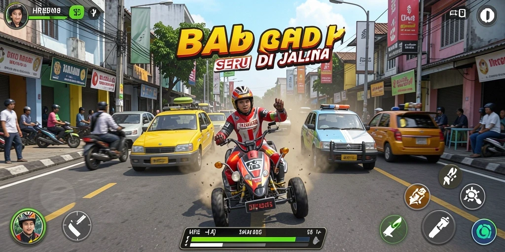 Tampilan menarik dari gameplay balapan di HR89.