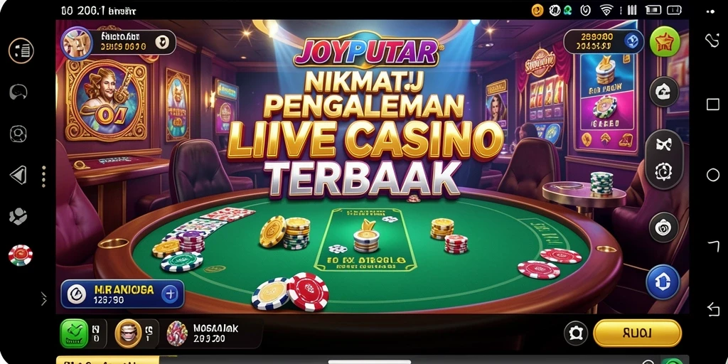 Tampilan gameplay Live Casino yang mengasyikkan di JOYPUTAR.