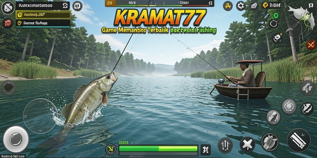 Screenshot KRAMAT77 menampilkan gameplay memancing yang seru dan menarik.