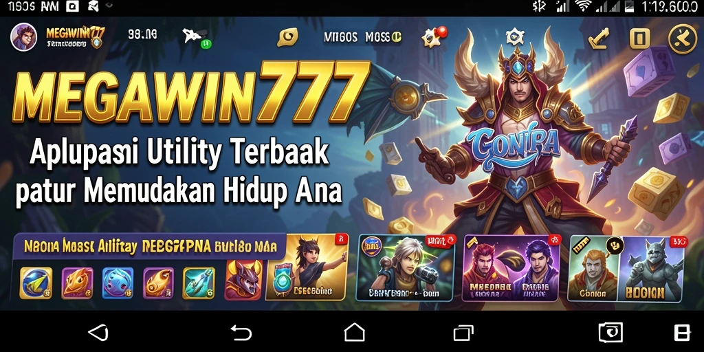 Tampilan intuitif aplikasi MEGAWIN777 untuk manajemen utility yang efisien.