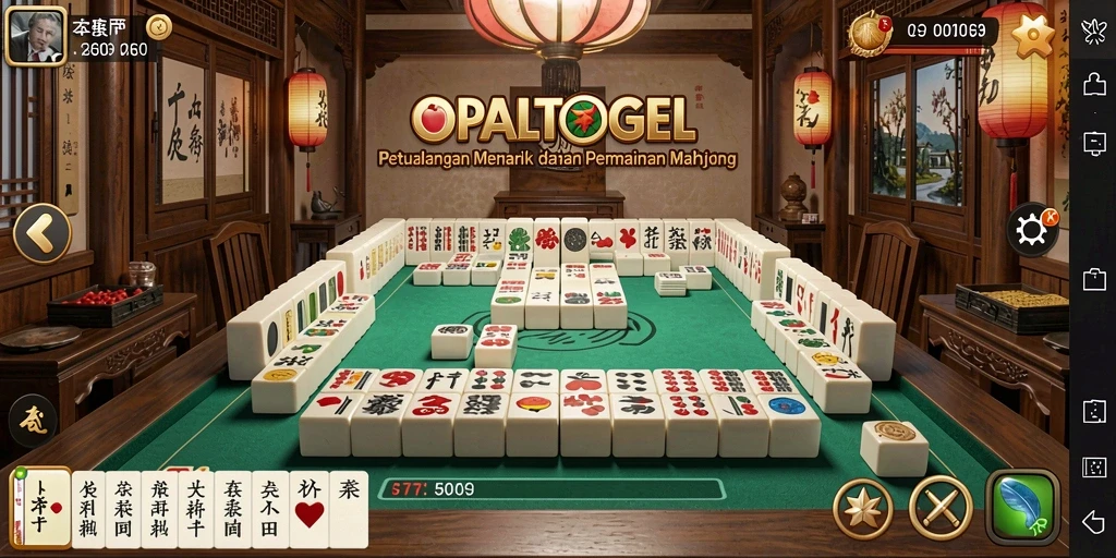 Tampilan menarik dari gameplay Mahjong OPALTOGEL.