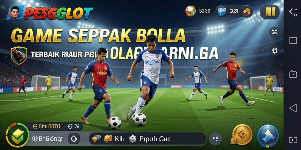 Tampilan gameplay PESGSLOT menampilkan aksi sepak bola seru.