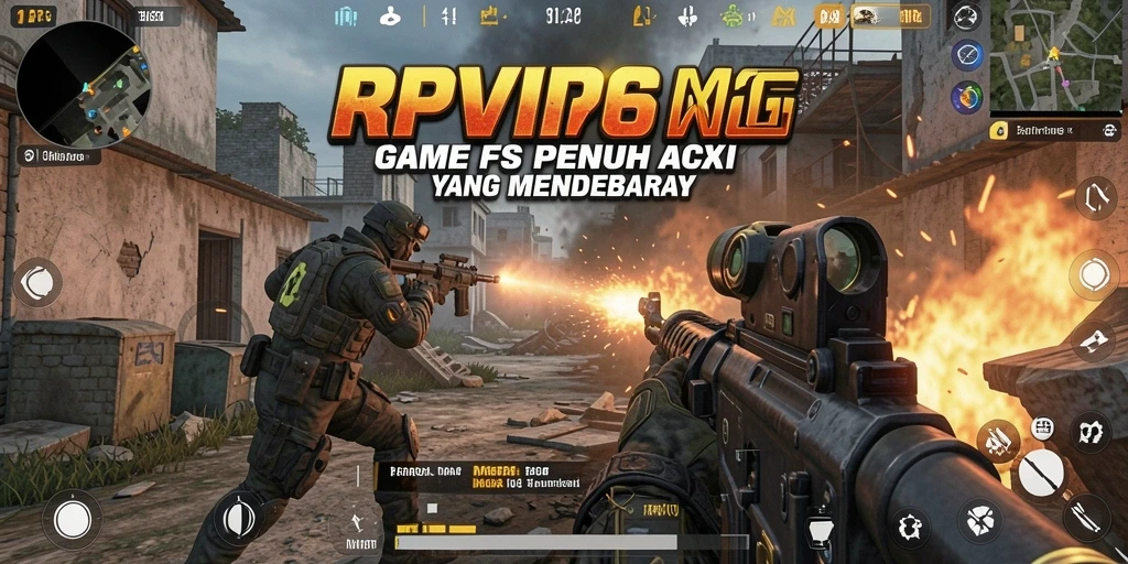 Tangkapan layar RPVIP6 menampilkan aksi pertempuran intens dalam mode FPS.