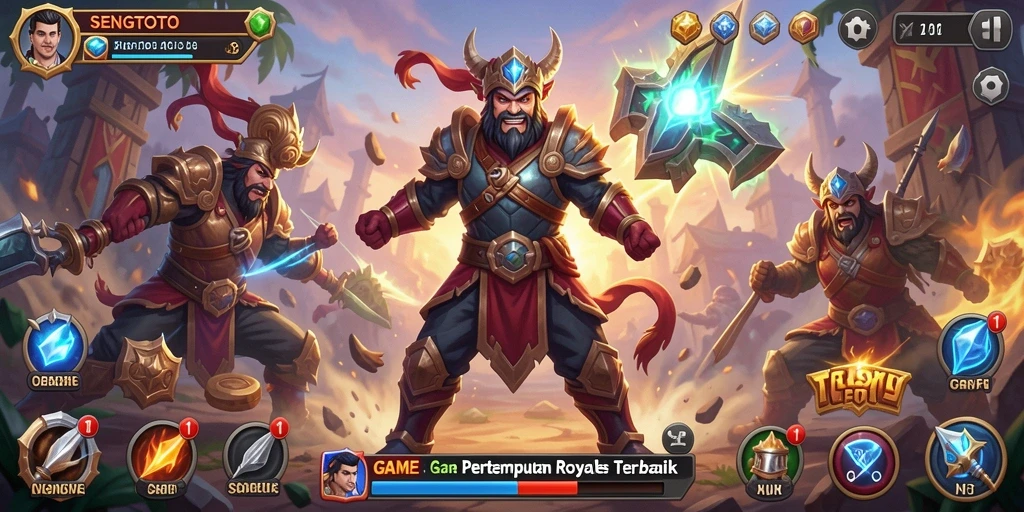 Screenshot gameplay SENGTOTO dengan aksi pertarungan Battle Royale.