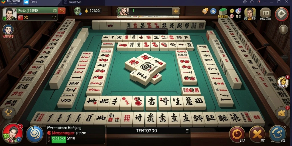 Screenshot TENTOTO menampilkan aksi seru dalam permainan Mahjong.