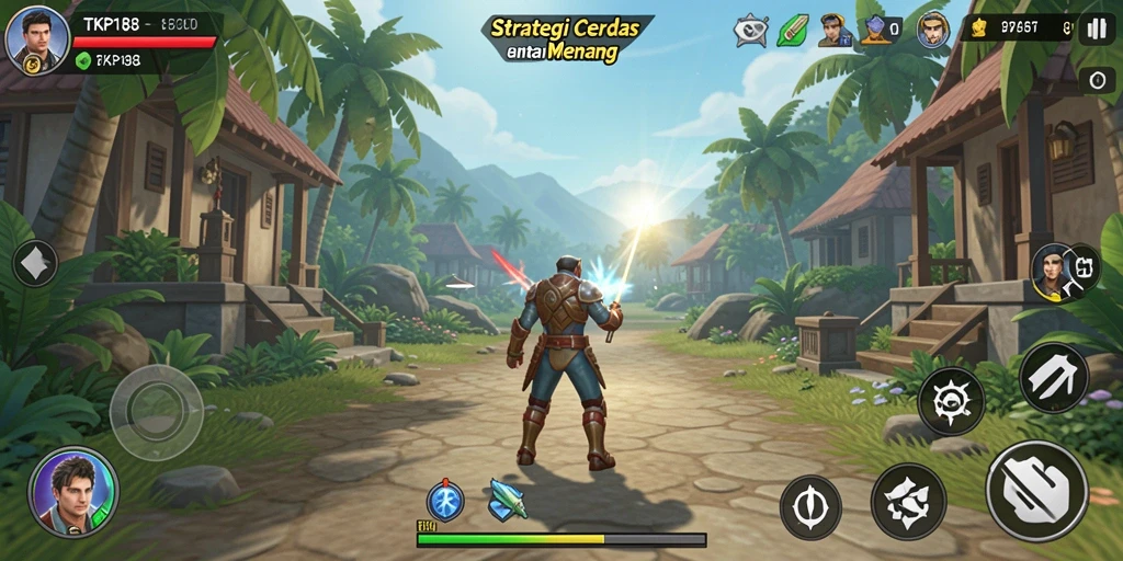Screenshot gameplay TKP188 menampilkan pertempuran strategis yang mendebarkan