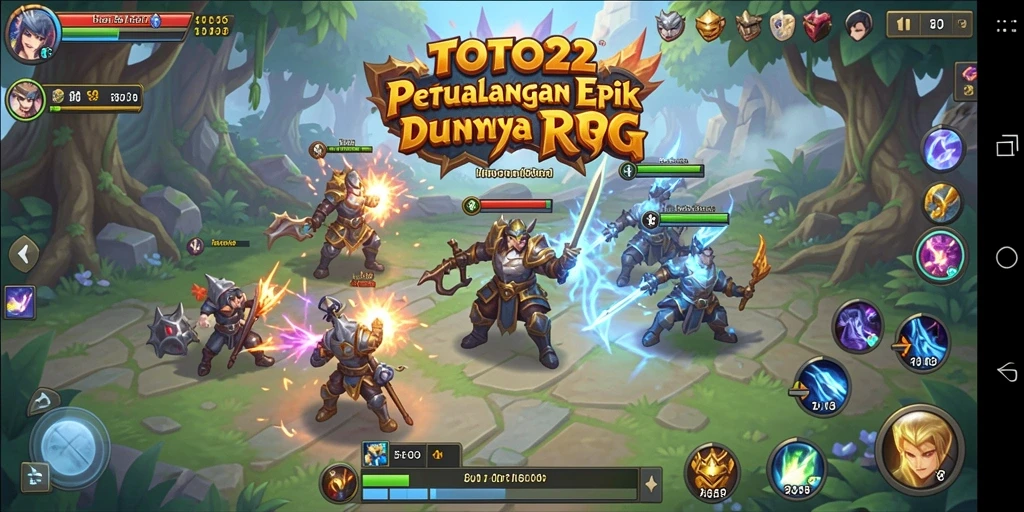 Tampilan gameplay TOTO22 dengan pertarungan karakter yang seru.